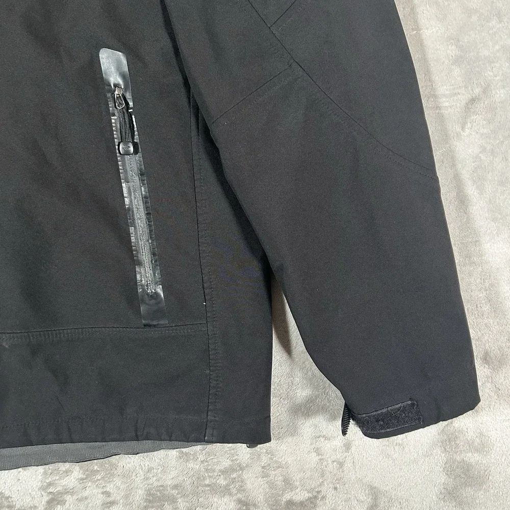The North Face Summit Series Hooded Jacket Mens L Black Hyvent Removable Hood